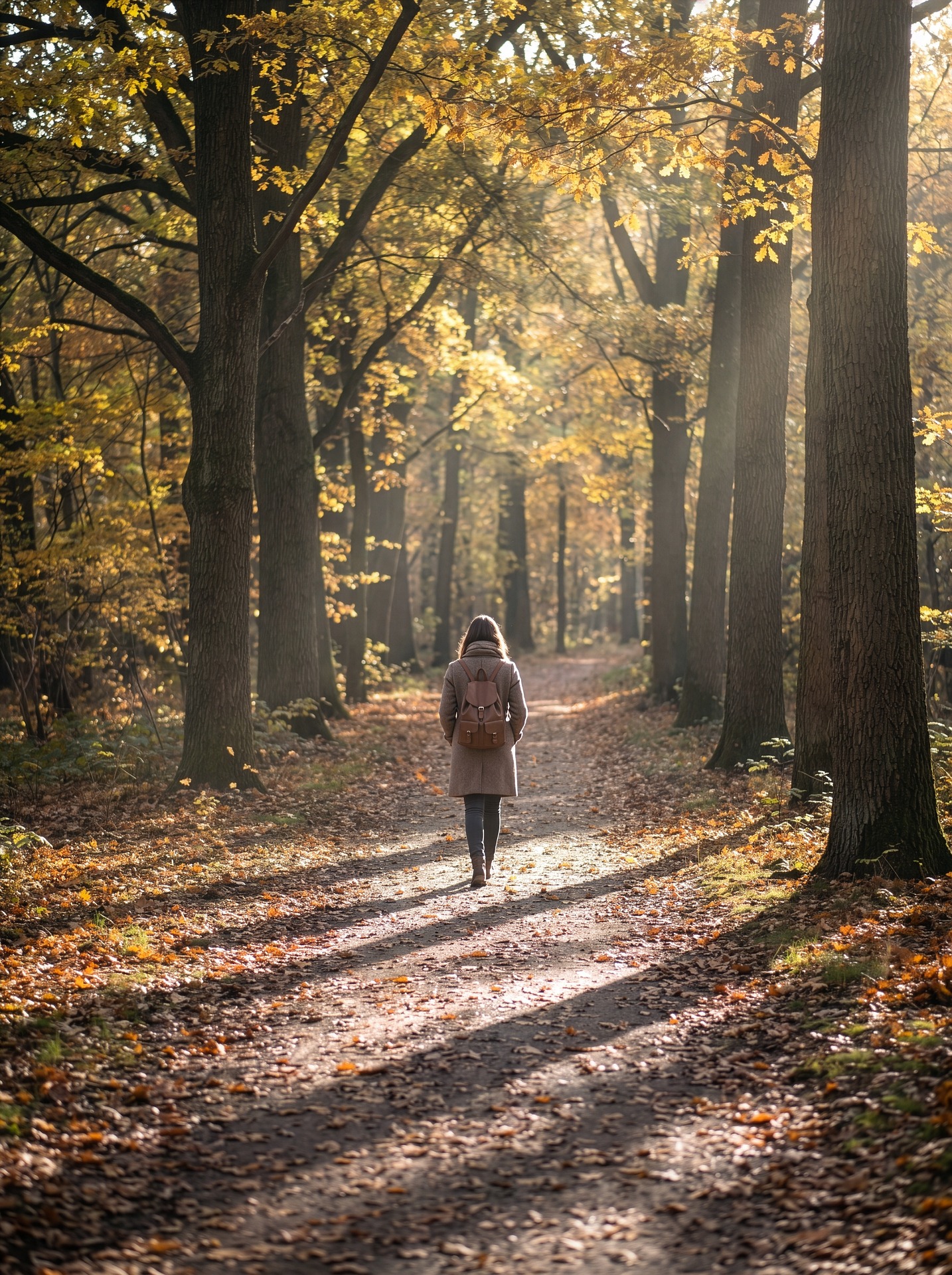 Person walking toward a new path symbolizing personal growth and identity change